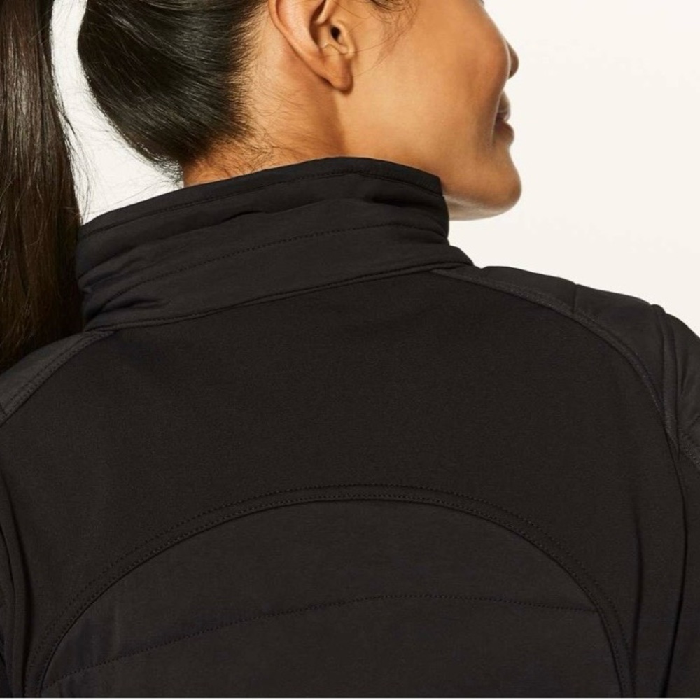 2017 Lululemon Extra Mile Quilted Jacket Coat Black Rare Size 4 - Picture 3 of 9